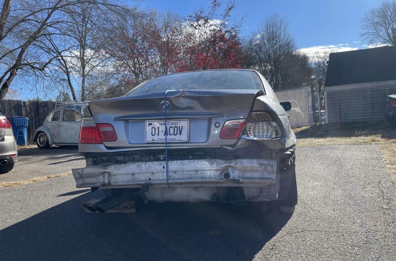 Damaged rear end